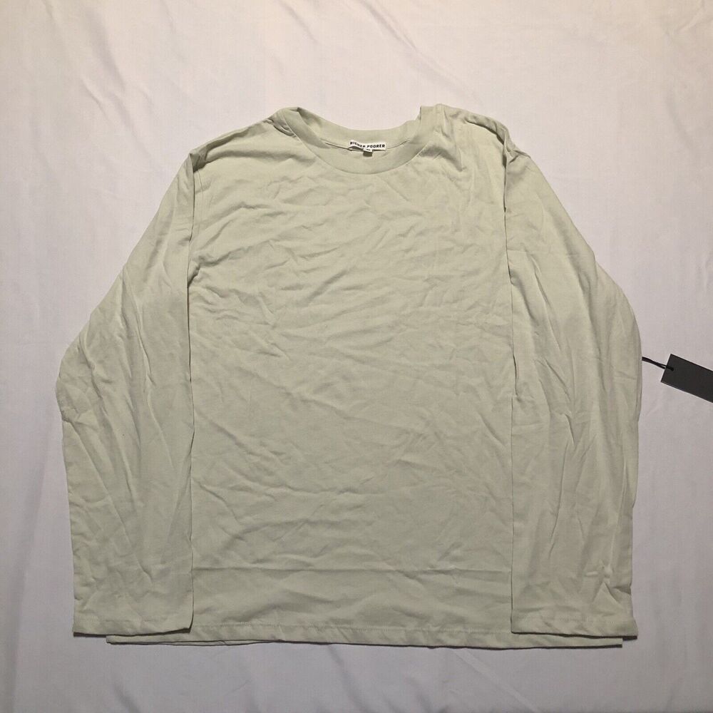 Richer Poorer Women's Long Sleeve Standard Tee Size XL Light Green MSRP $42